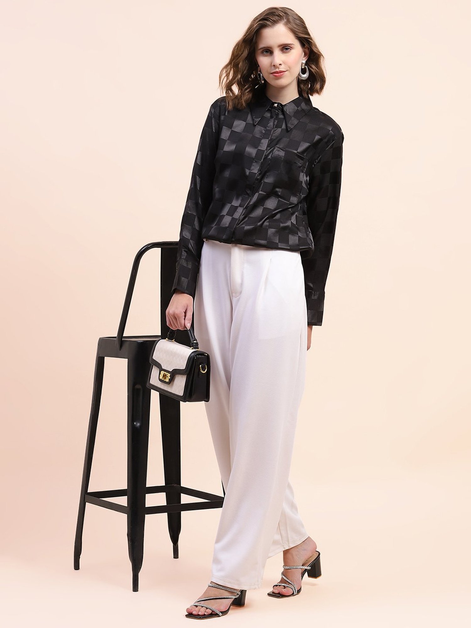 Camla Black Checks Shirt
