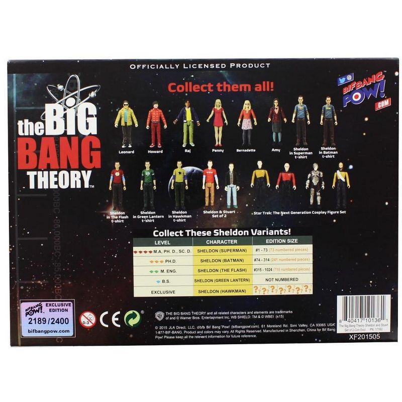Bif Bang Pow The Big Bang Theory Sheldon & Stuart (Con Exclusive) 3 3/4" Action Figures