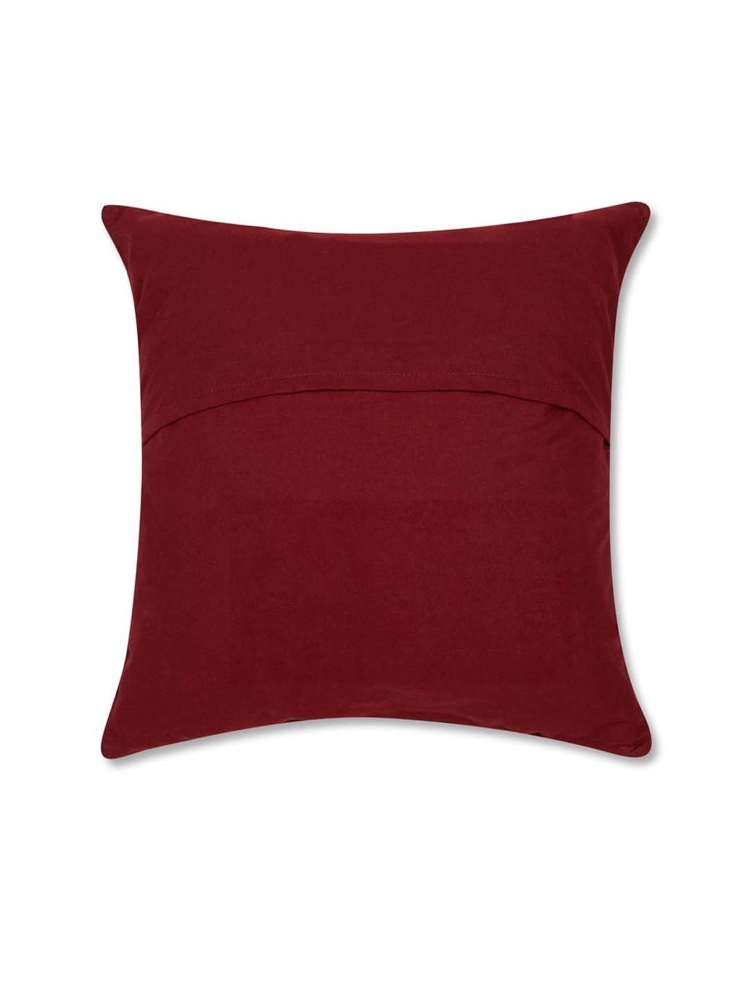 Fabindia Miran Red Cotton Cushion Cover