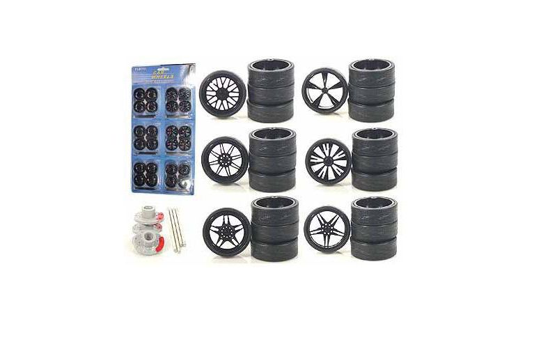 Wheels and Tires Multipack Set of 24 pieces for 1/18 Scale Cars and Trucks
