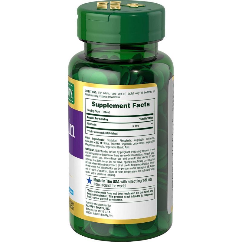 Nature's Bounty Dual Spectrum Bi-Layer Melatonin Dietary Supplement Tablets - 60ct