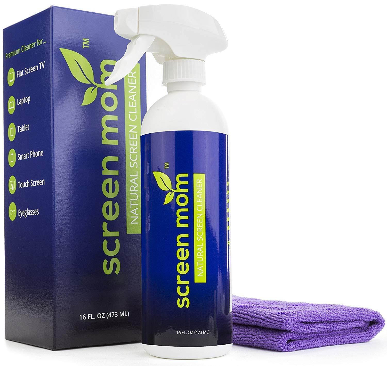 Screen Cleaner Kit - Best for LED & LCD TV, Computer Monitor, Laptop, and iPad Screens &ndash; Contains Over 1,572 Sprays in Each Large 16 Ounce Bottle &ndash; Includes Premium Microfiber Cloth
