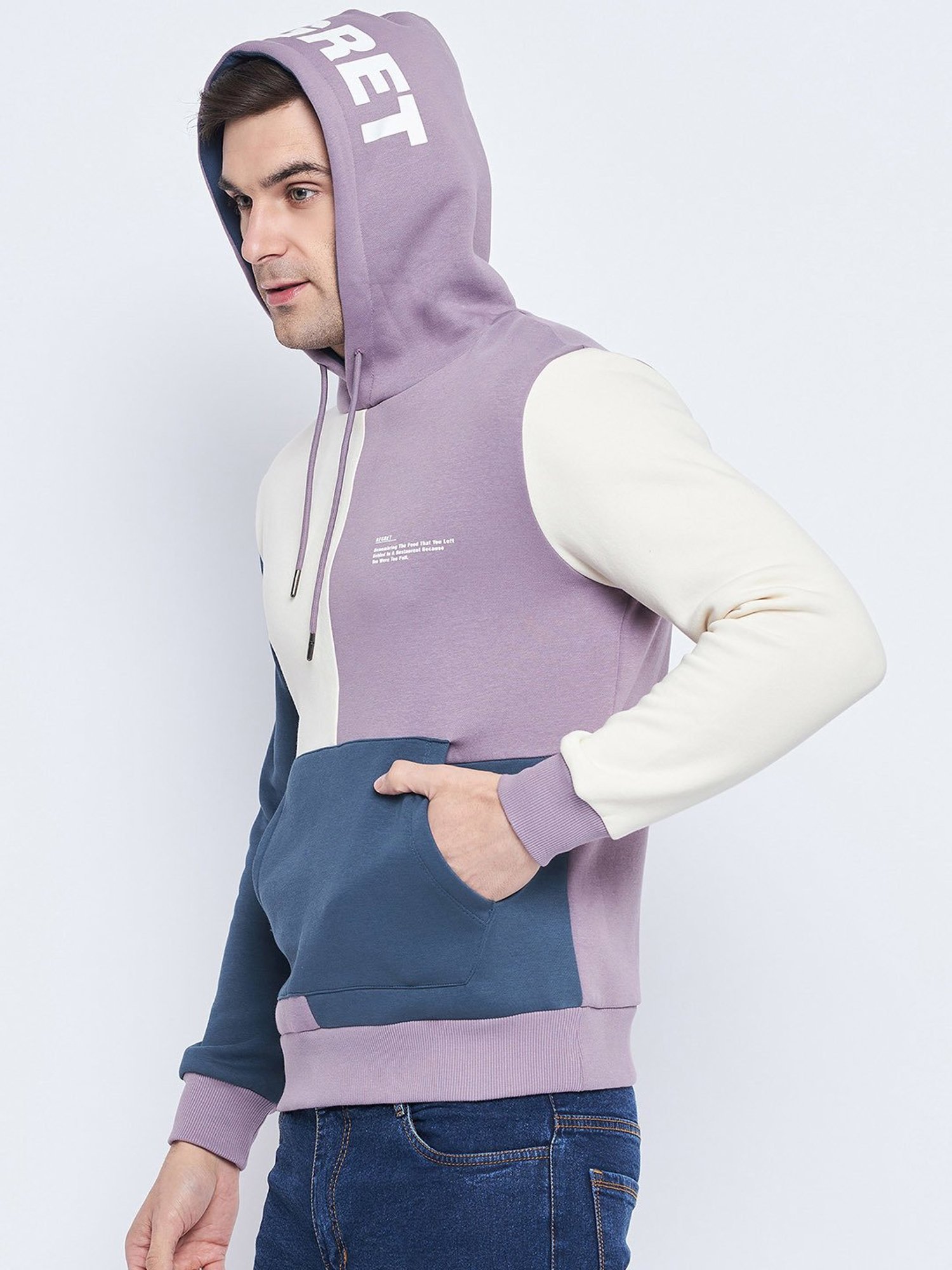 Camla Mauve Regular Fit Hooded Sweatshirt
