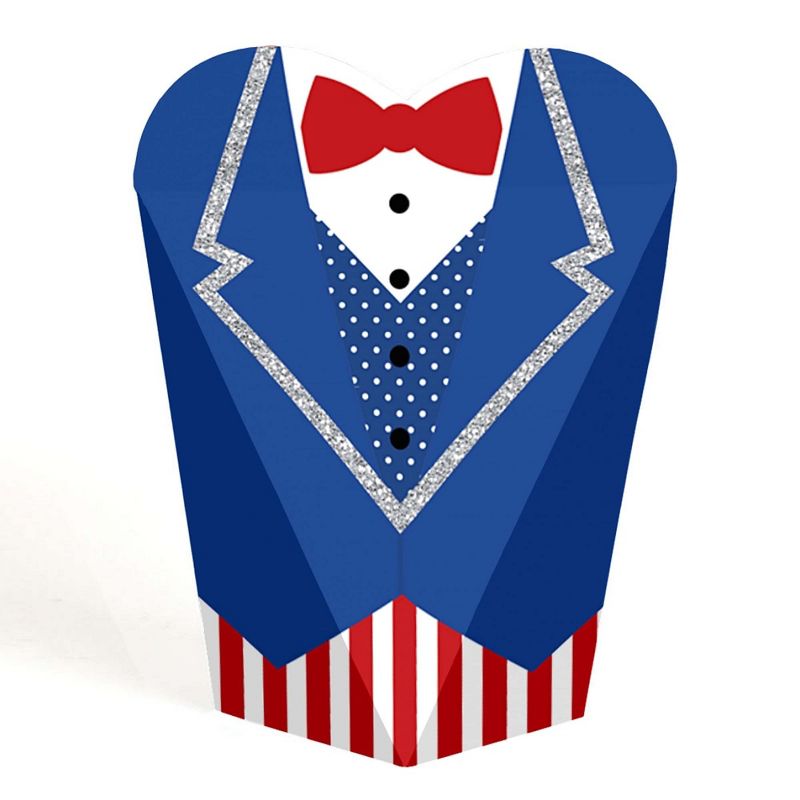 Big Dot of Happiness Memorial Day Party Favors - Gift Heart Shaped Favor Boxes for Women - Set of 12