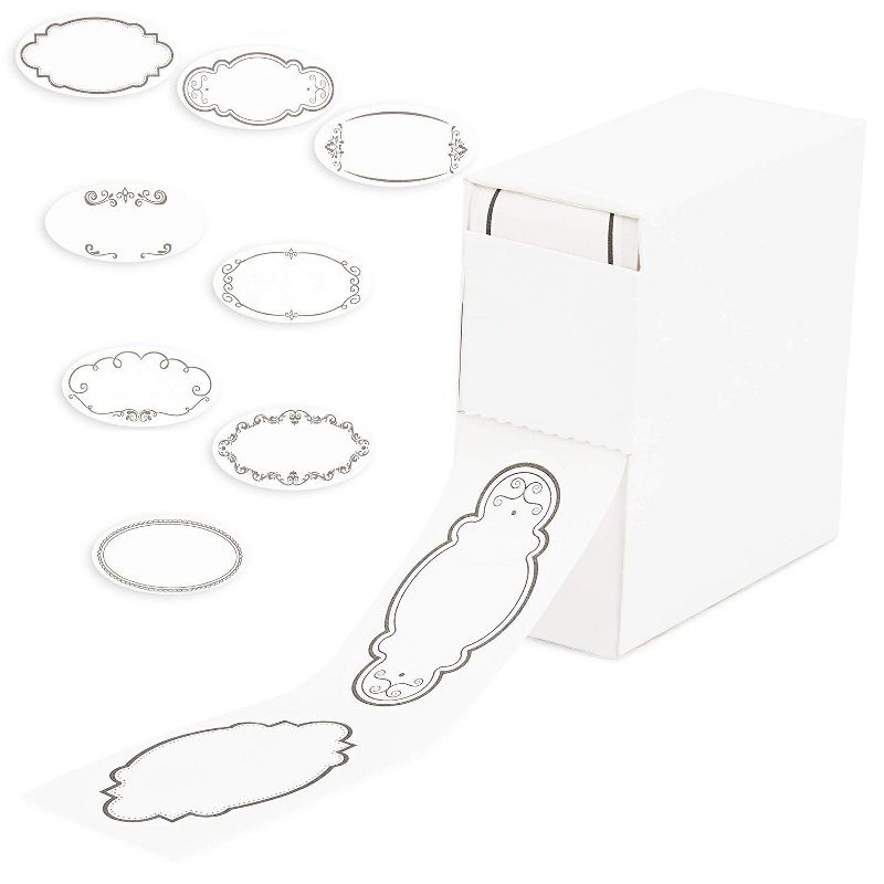 Juvale 300 Packs Dissolvable Food Storage Labels Stickers for Glass Metal Plastic Reusable Containers Jars Home Restaurant, 1 x 2.25 inches