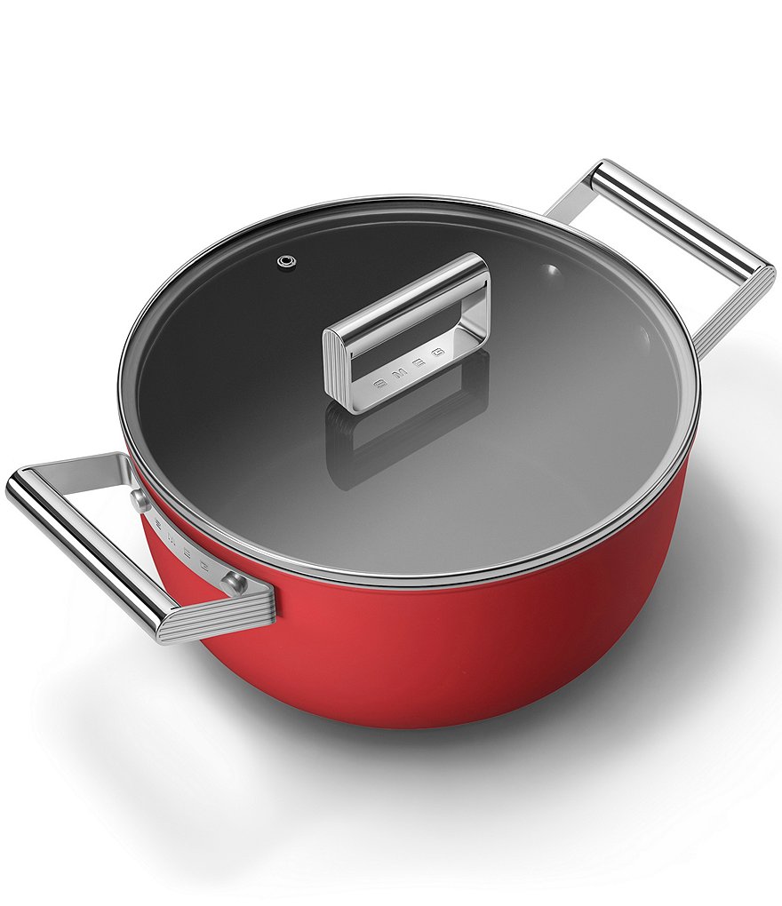 Smeg 50s Retro Style Nonstick 5-Quart Casserole w/Lid