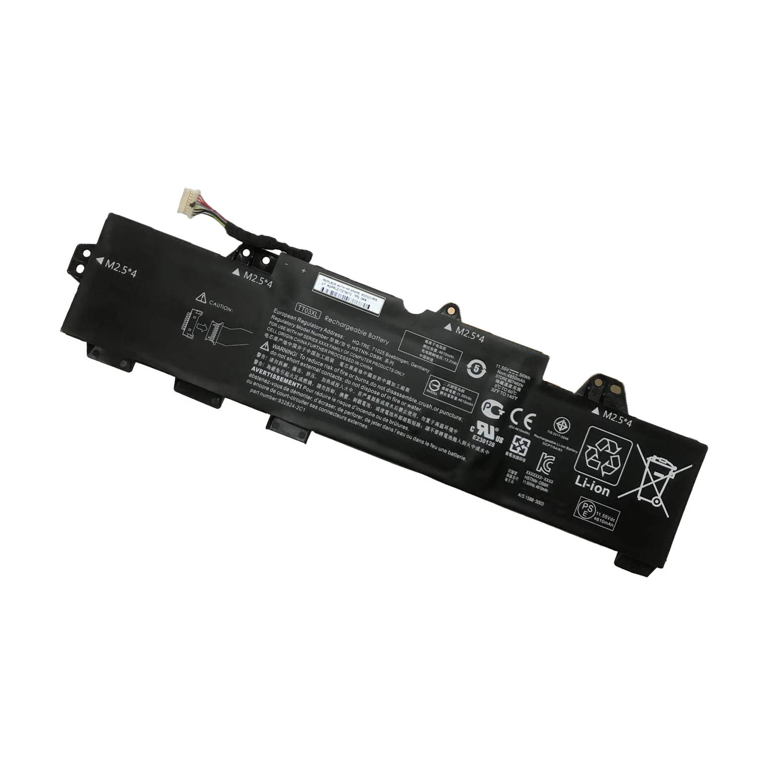 New 11.55V 56Wh 4610mAh TT03XL Laptop Battery Compatible with Hp EliteBook 850 G5 850 G6 ZBook 15U G5 15U G6 Series Notebook 932824-2C1 933322-855 Notebook Battery