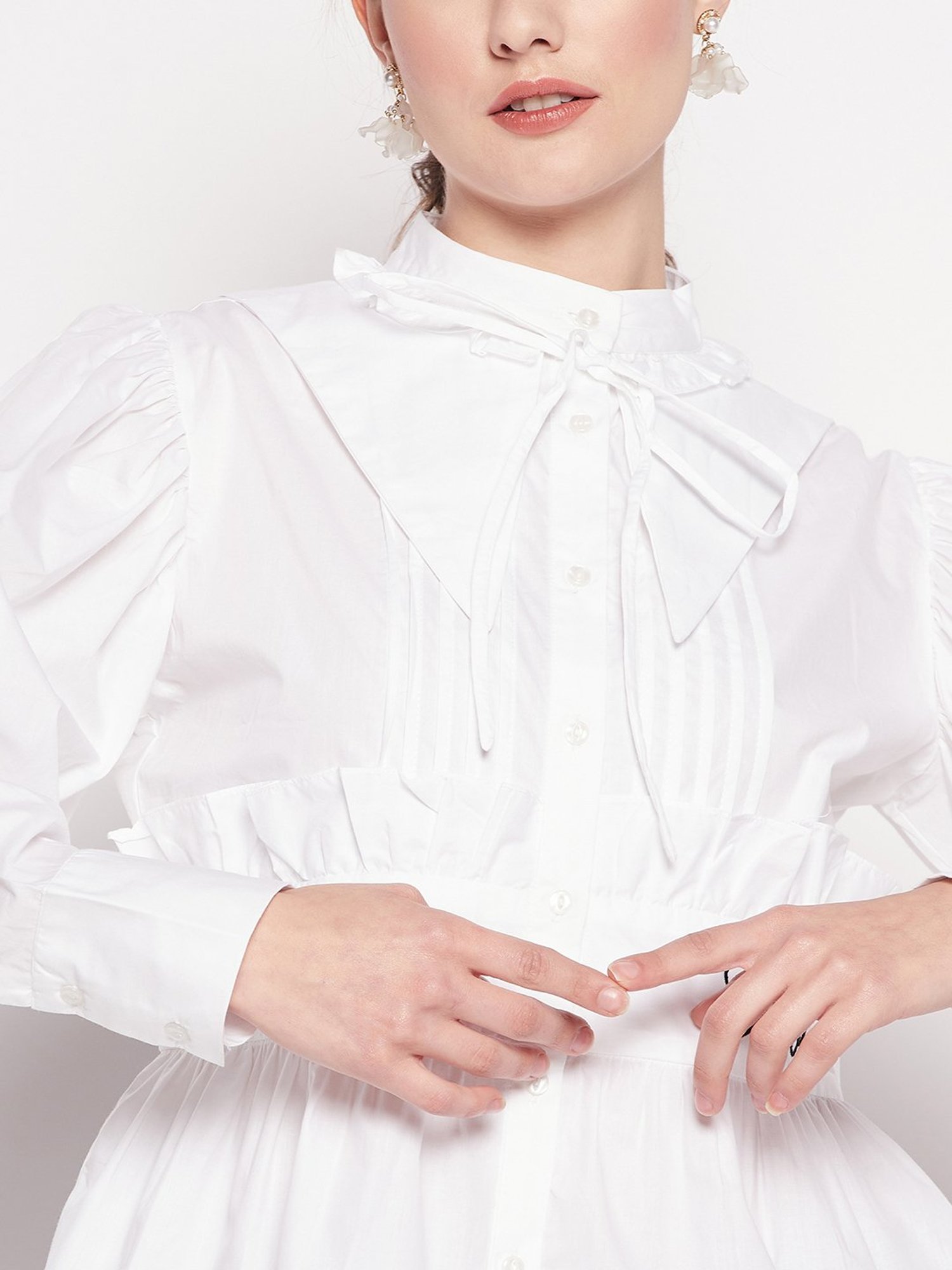 Camla by MADAME White Cotton Shirt