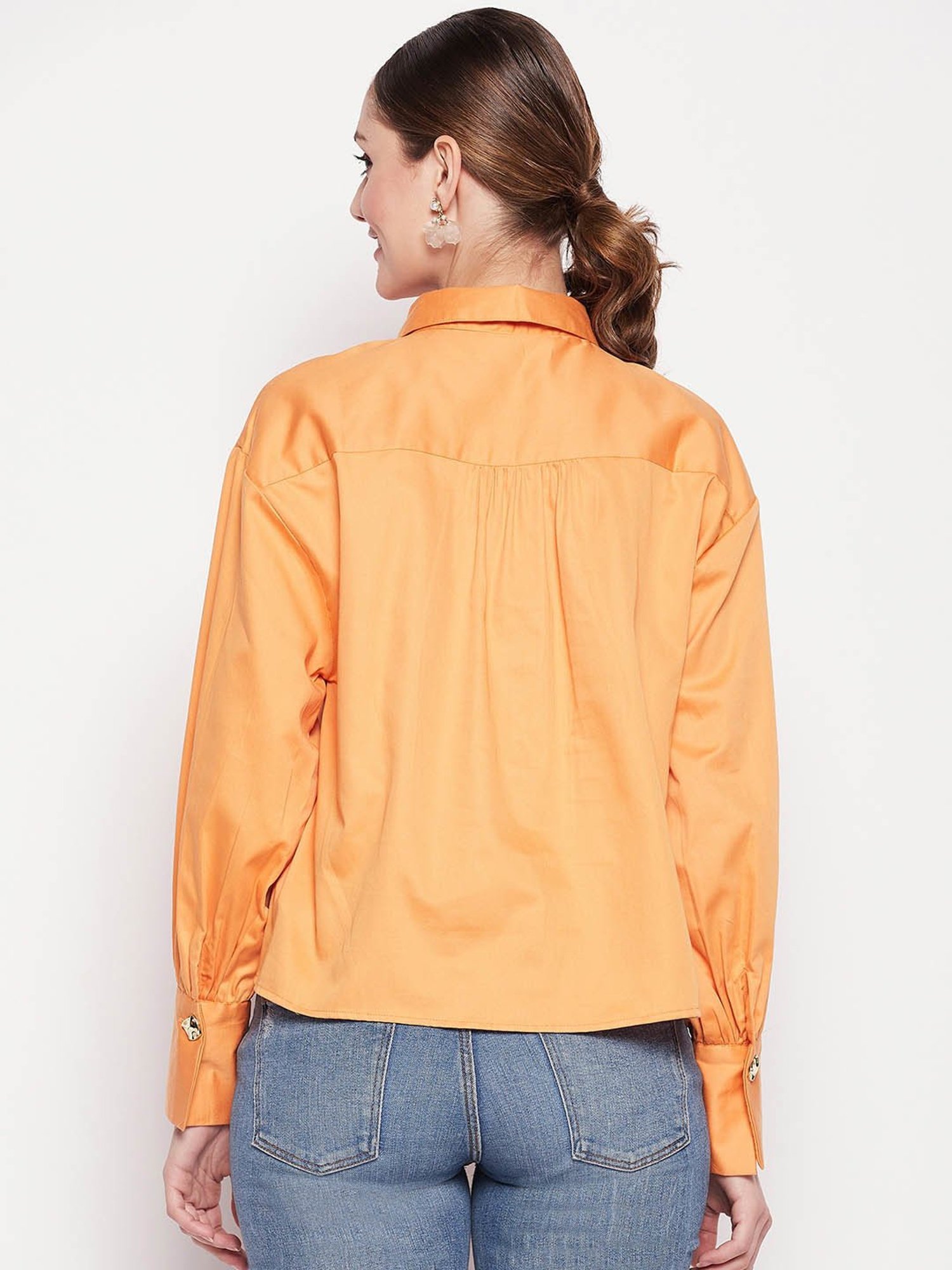 Camla by MADAME Orange Cotton Shirt