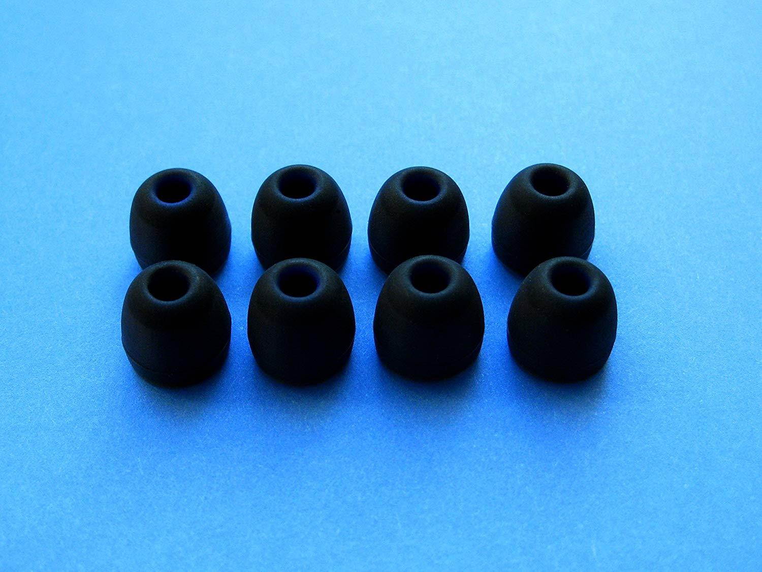 8pcs Small (S) Comfort Stay (BK) Replacement Set Earbuds Eartips for Jaybird X2 Wireless Bluetooth In Ear Earphones/Headphones