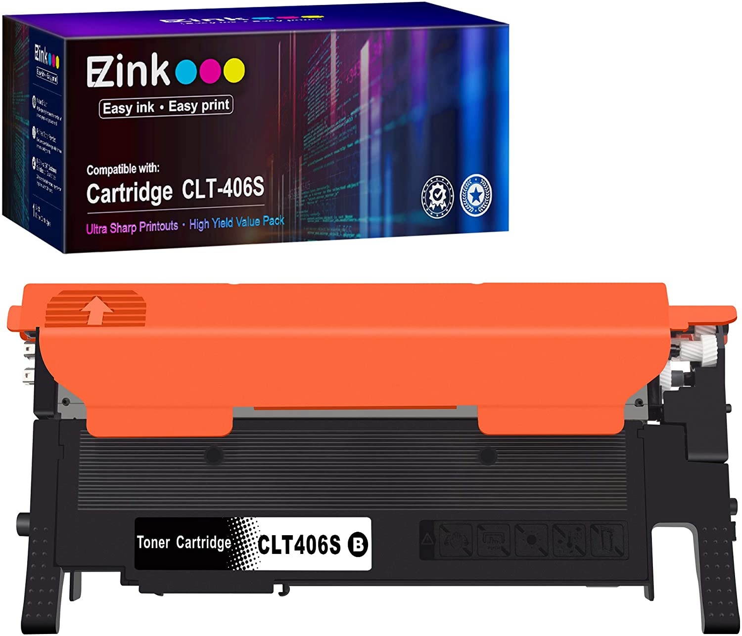 E-Z Ink (TM) Compatible Toner Cartridge Replacement for Samsung CLT-K406S Black (1 Toner) Compatible with CLX-3300 CLX-3305FN CLX-3305FW CLX-3305W SL-C460FW CLP-360 CLP-365W CLP-365 SL-C410W C410FW