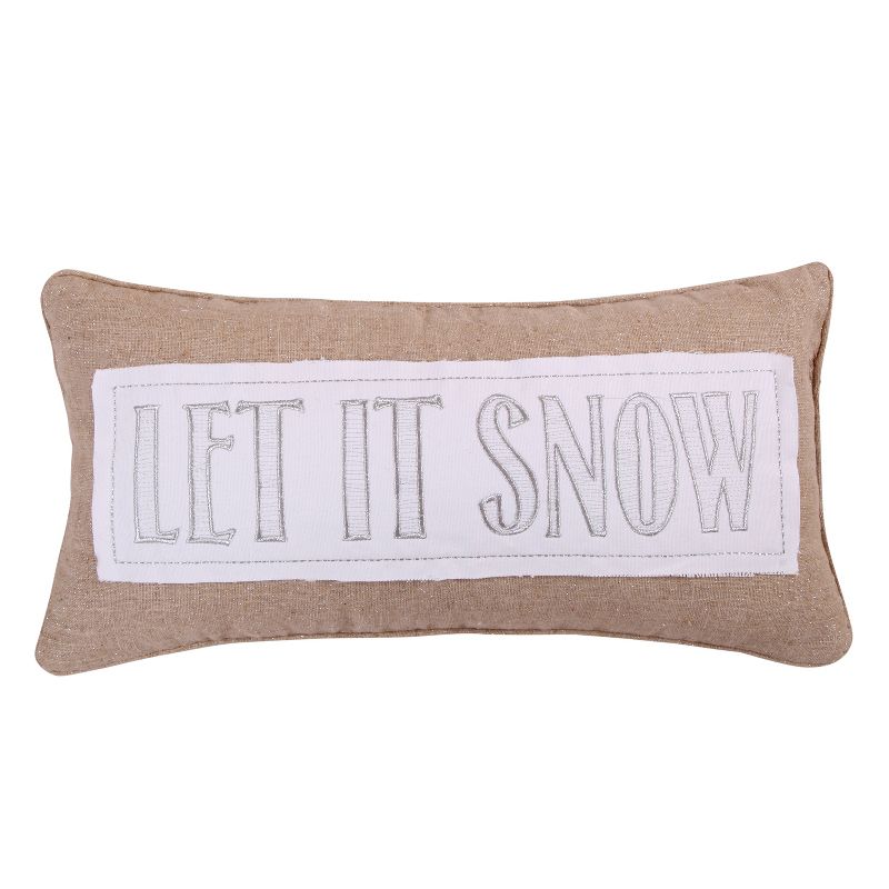 Silent Night Holiday Decorative Pillow Gray - Levtex Home