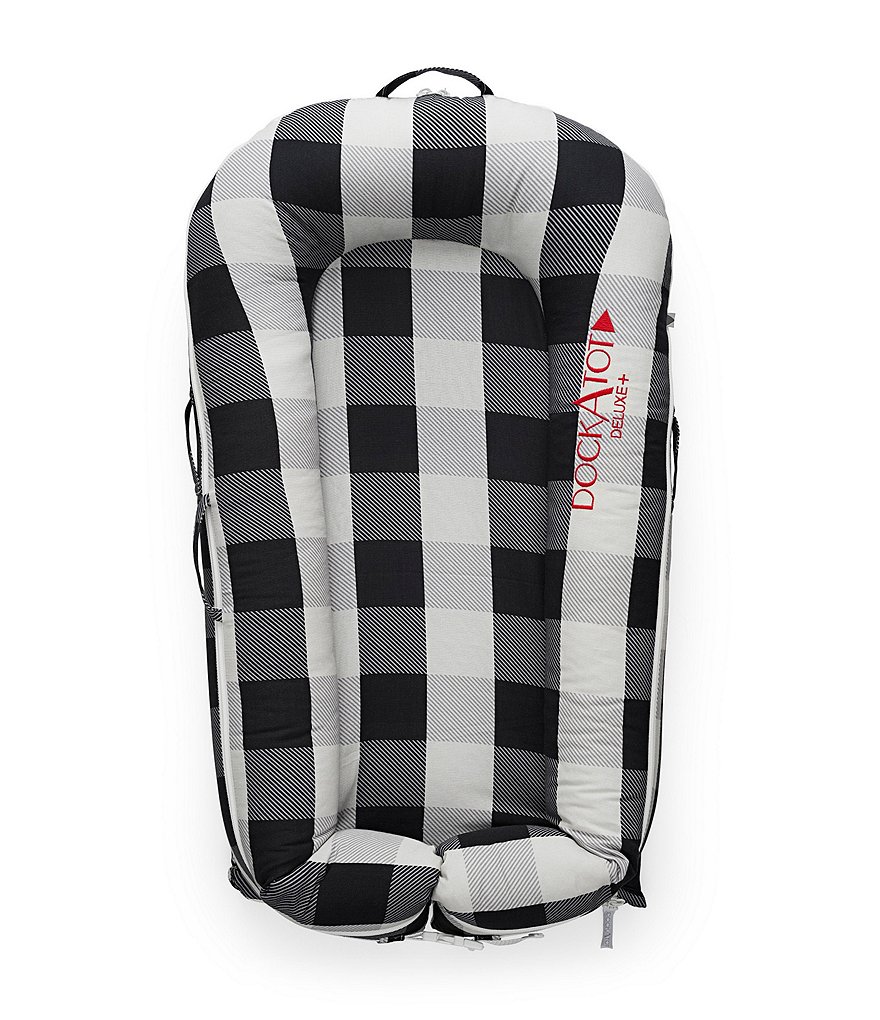 DockATot 0-8 Months Charcoal Buffalo Deluxe Dock Cover, Stage 1