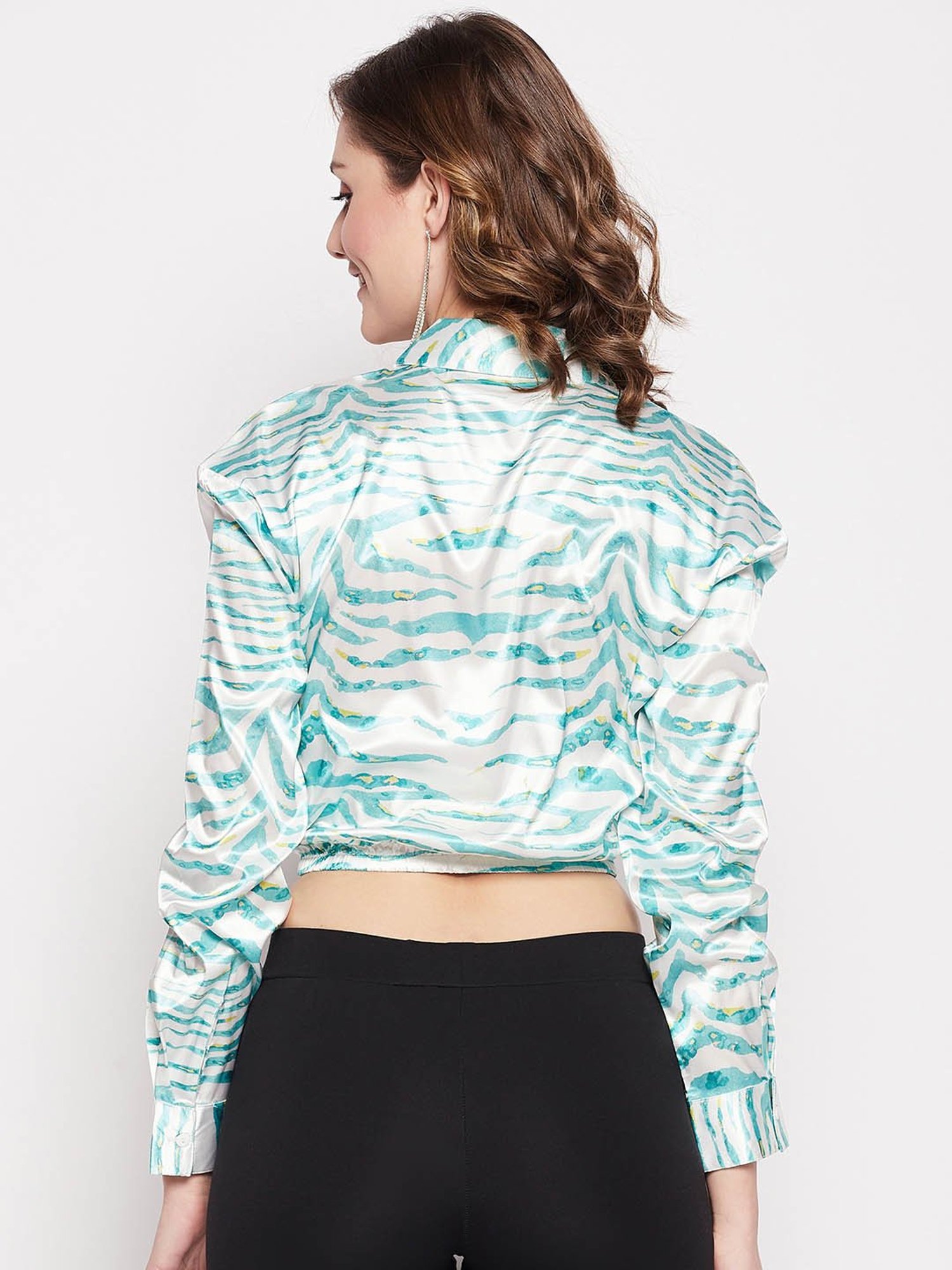 Camla by MADAME Blue & White Printed Shirt