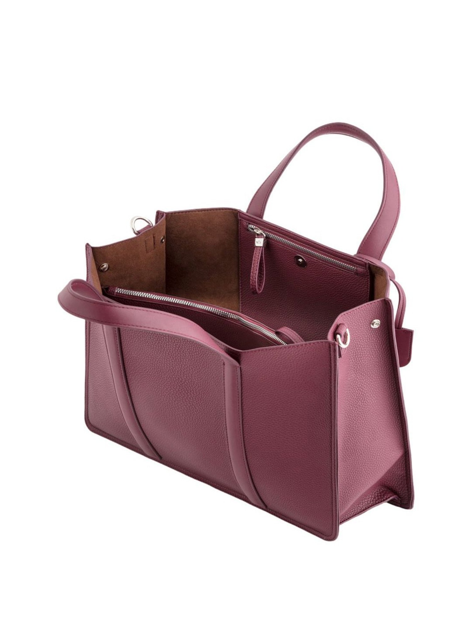 Carpisa New Waikiki Plum Faux Leather Solid Tote Handbag
