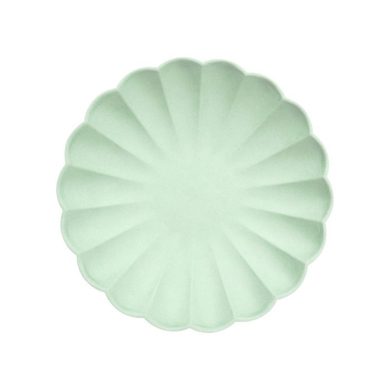 Meri Meri - Pale Mint Simply Eco Small Plates - Disposable Dinnerware - 8ct