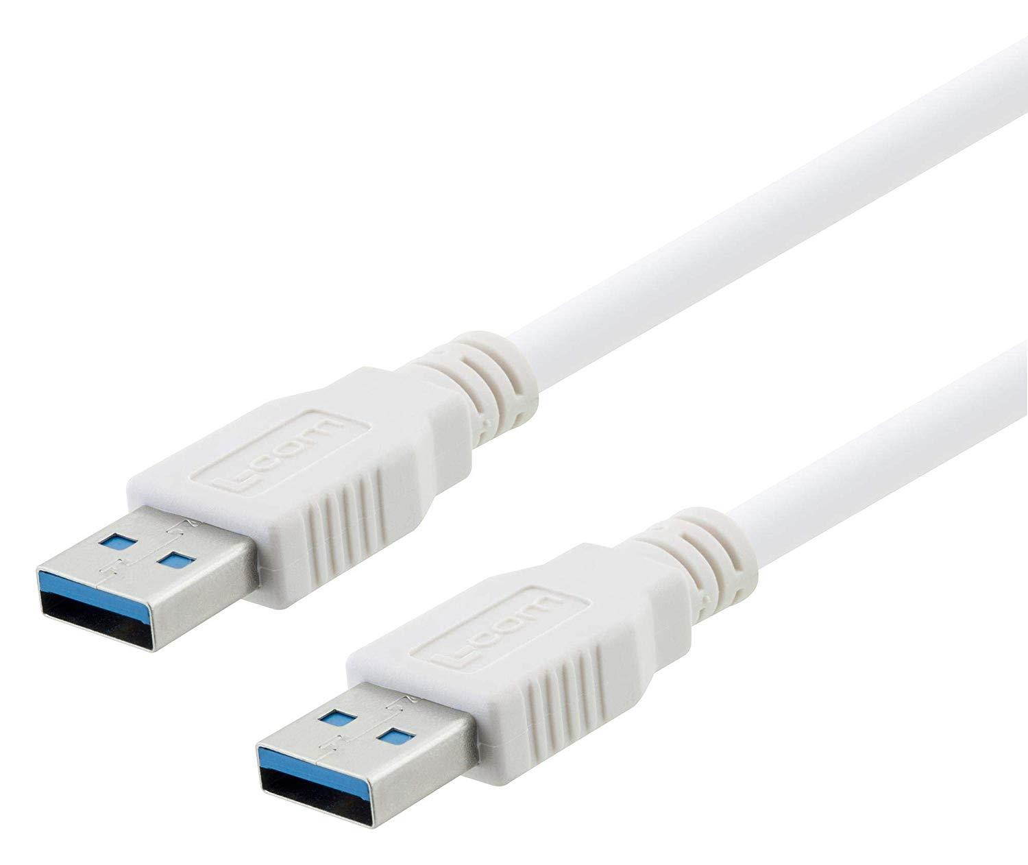 L-COM - U3A00059-05M - USB Cable, 3.0 Type A Plug-Plug, 19.7\ inch