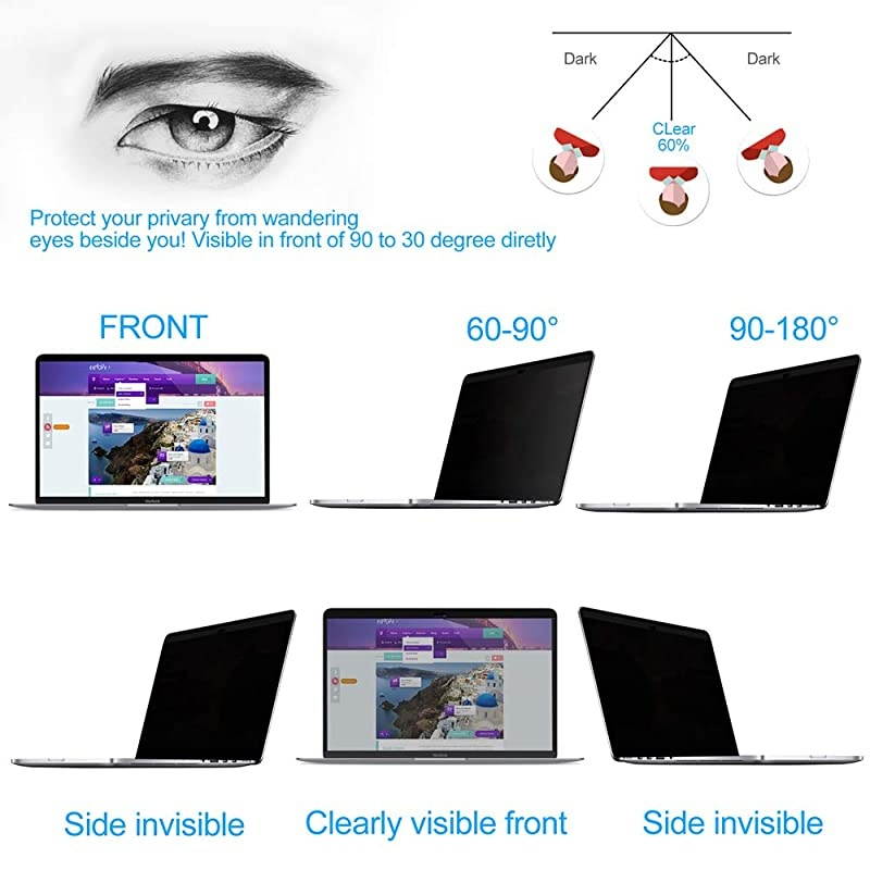 15 inch Magnetic Privacy Filter Screen Protector AntispyAntiGlare Film Compatible MacBook Pro 154 2016Current Version A1707A1990 Models