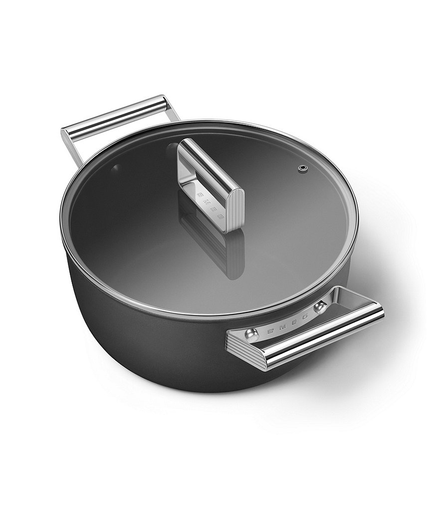 Smeg 50s Retro Style Nonstick 5-Quart Casserole w/Lid