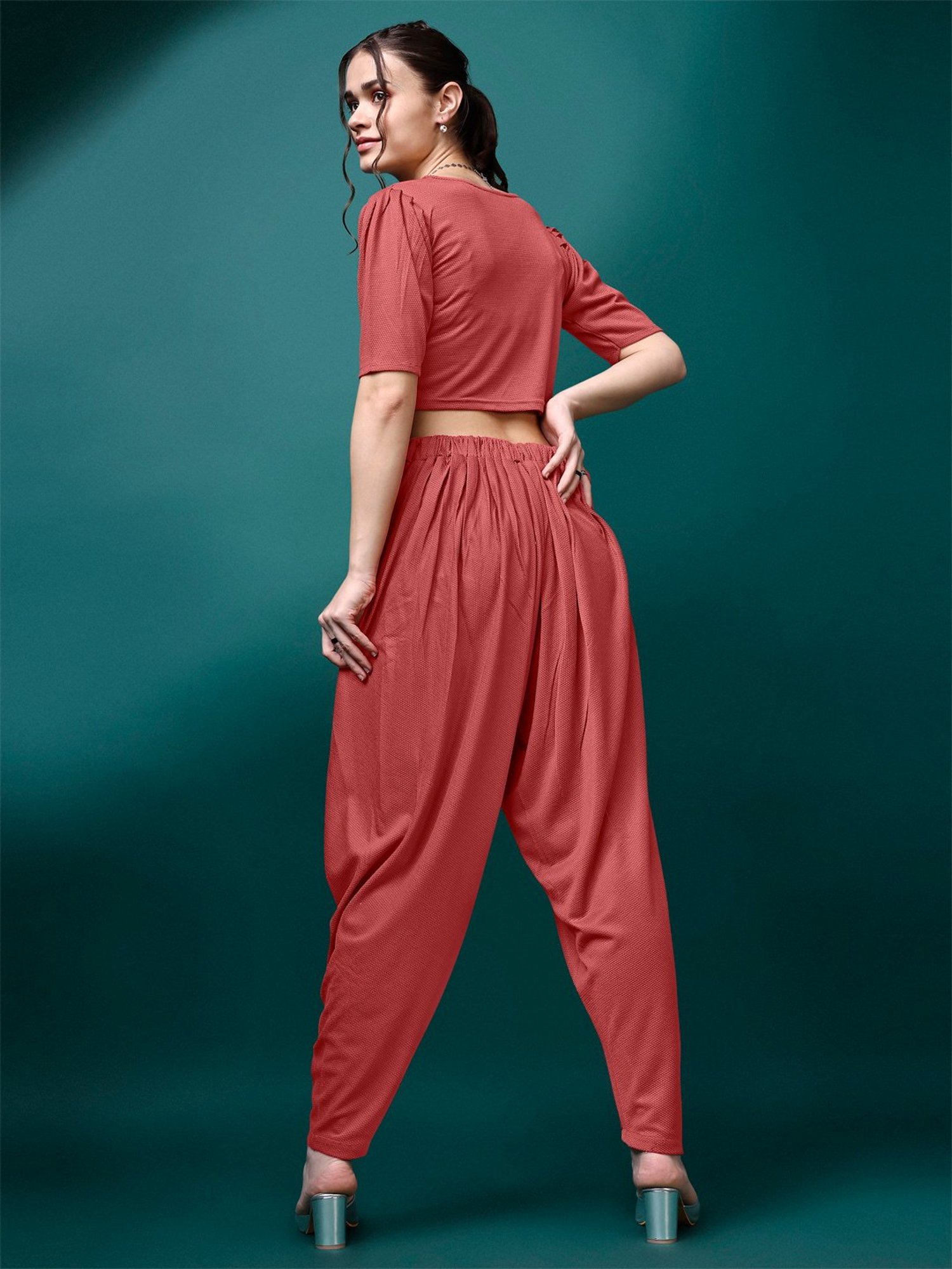 PURVAJA Rust Maxi Co-Ord Set