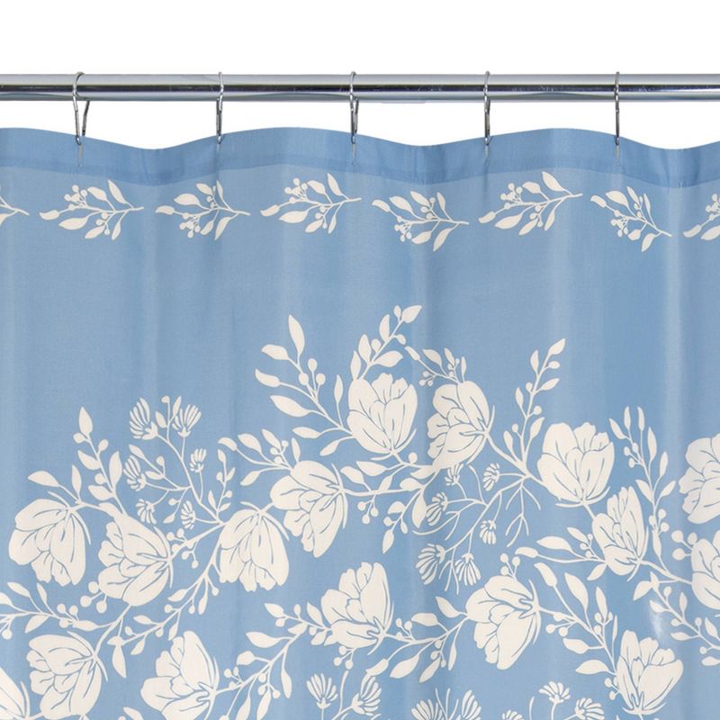 Avignon Shower Curtain Blue/Cream - Allure Home Creation