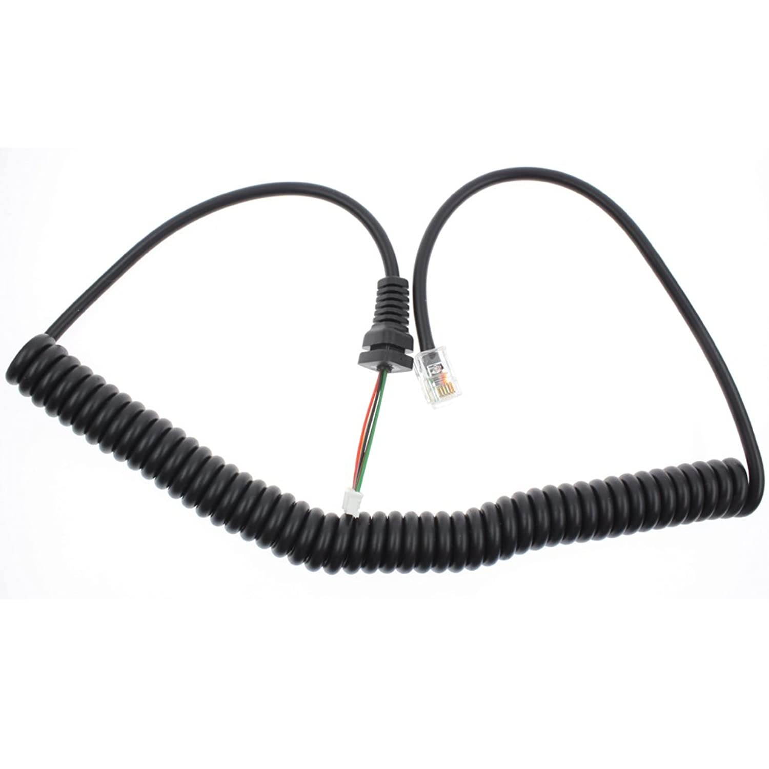 AOER Microphone Cable Cord for Yaesu Radio MH-36-B6J FT-90R FT-100 FT-100D FT-2600M FT-3000M FT-8000R FT-8100R