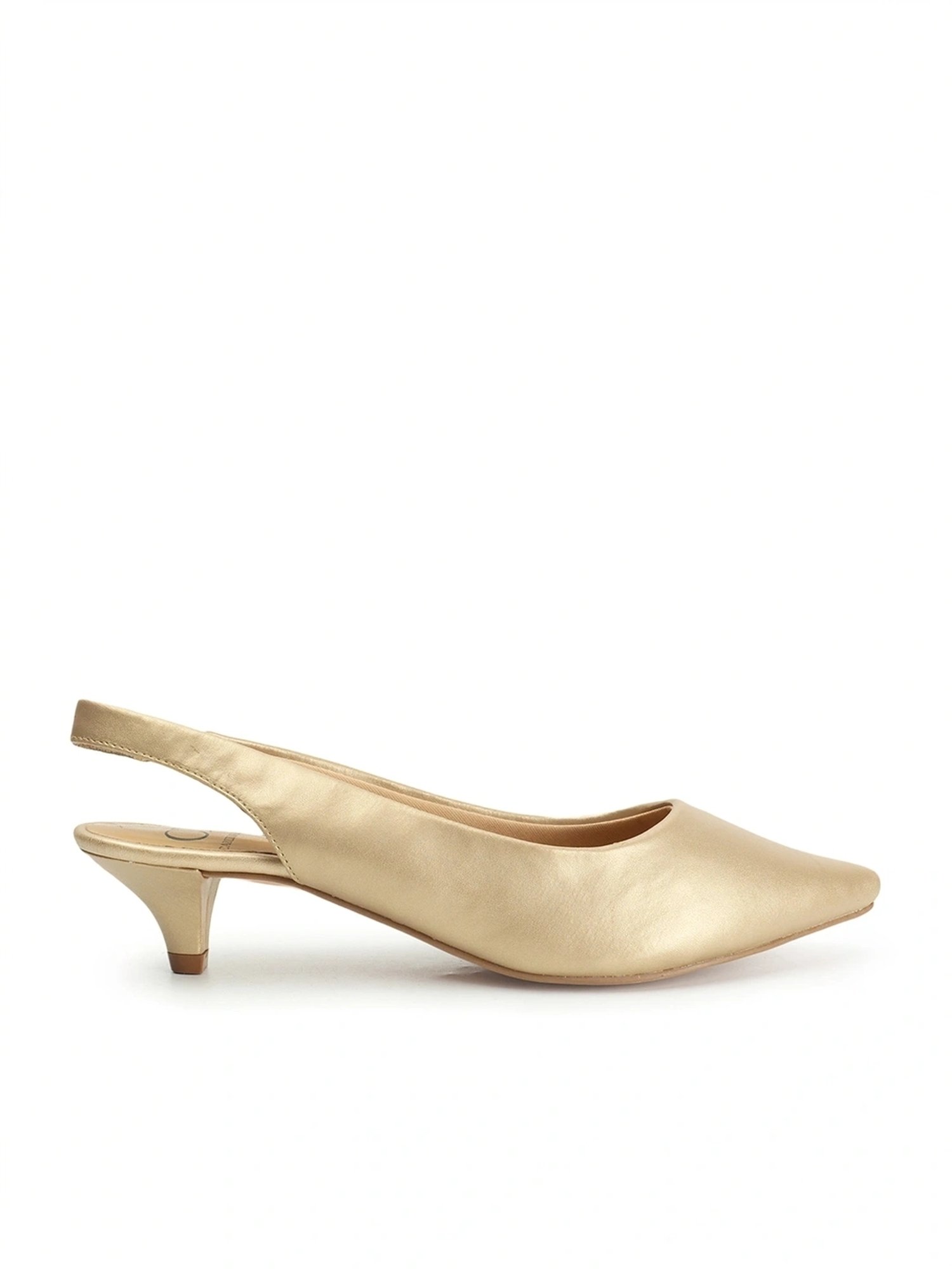 Carlton London Women's Beige Sling Back Sandals