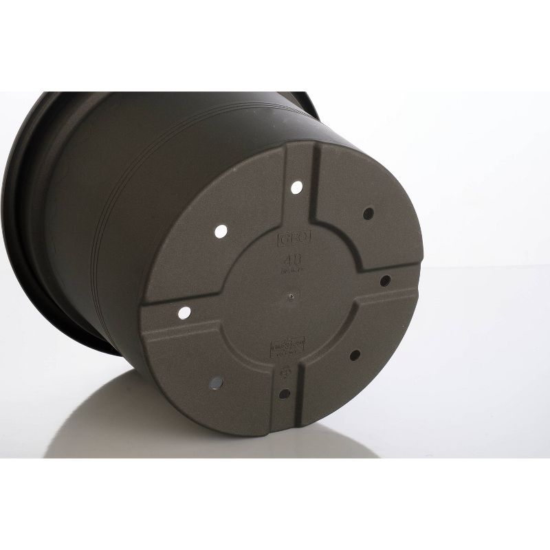 11.75&#34; x 15.5&#34; Indoor/Outdoor Resin Geo Planter Black - Alfresco Home LLC