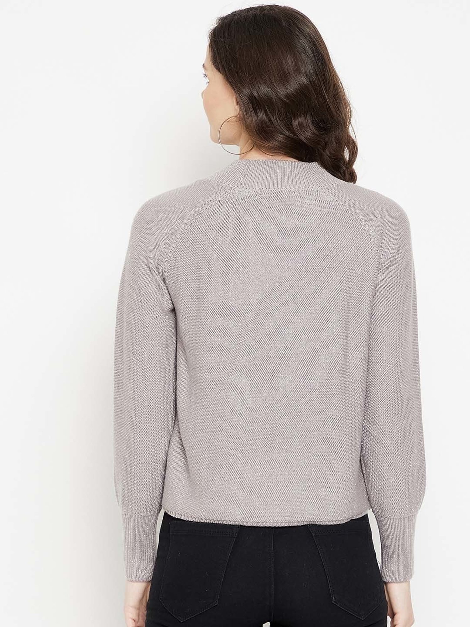 Camla Grey Regular Fit Sweater