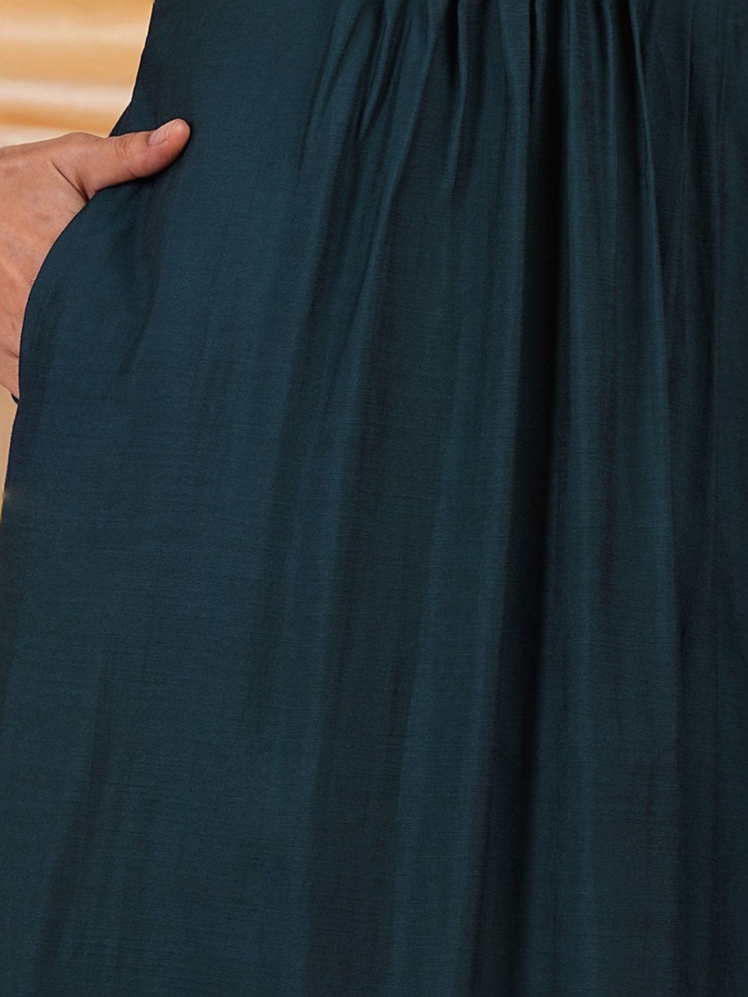Kami Kubi Blue Embellished A Line Kurta