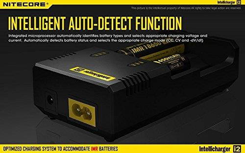NiteCore NiteCore-i2-V2014-A 2014 New Version Universal Intelligent Charger for Two Batteries Compatible with IMR/Li-Ion, Black