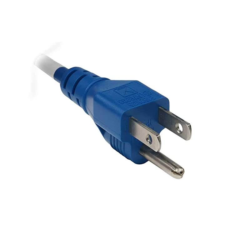 6ft Standard Computer Power Cord NEMA 515P to IEC 320 C1318 AWG Replacement AC Power Cable for PC or Monitor 125V 10A Blue