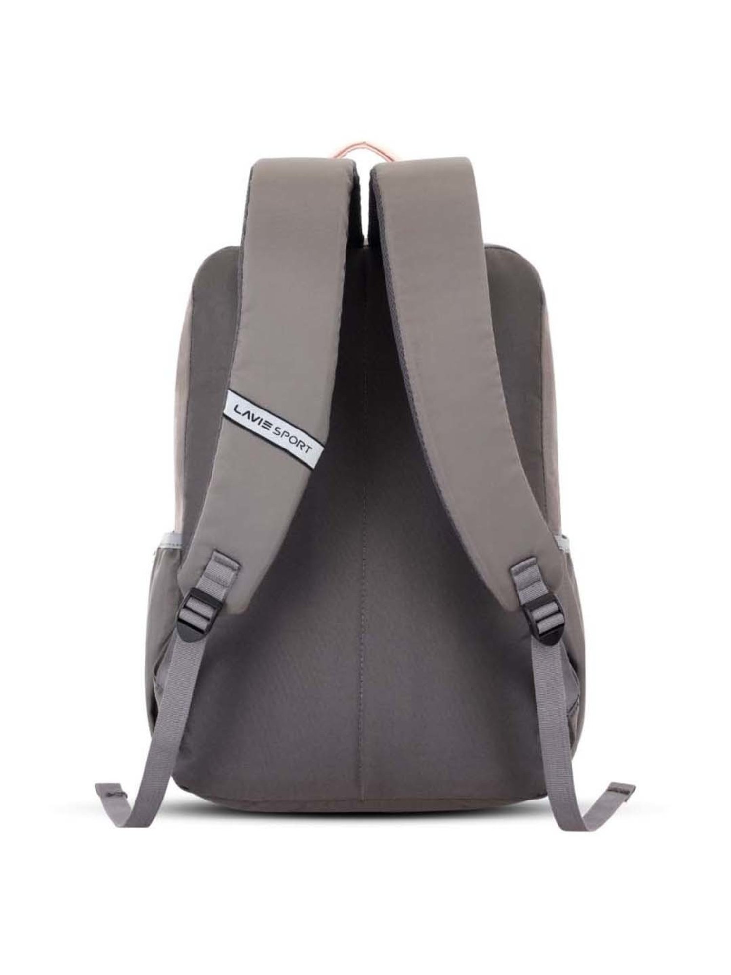 LAVIE SPORT Pink & Grey Solid Laptop Backpack