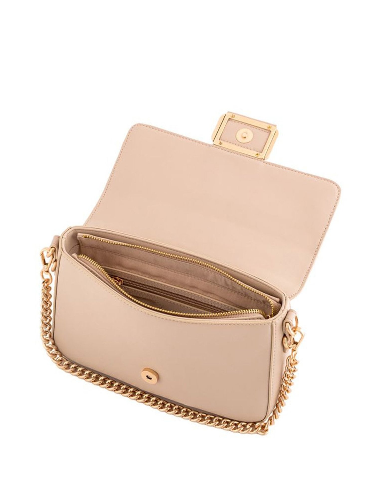 Carpisa Cassandra V2 Sand Faux Leather Solid Sling Handbag