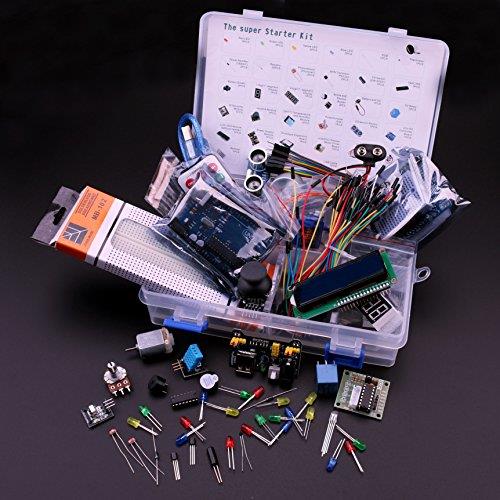 Elegoo UNO Project Super Starter Kit with Tutorial, 5V Relay, UNO R3, Power Supply Module, Servo Motor, 9V Battery with DC, Prototype Expansion Board, ect. for Arduino