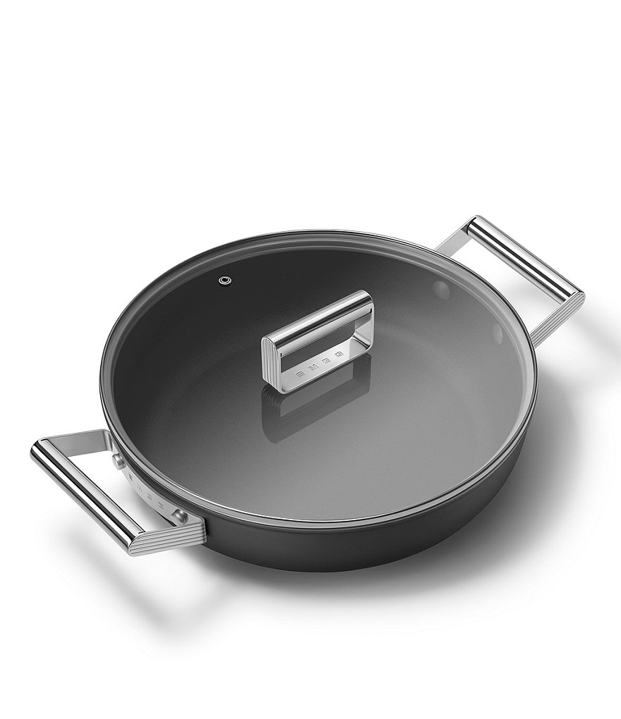 Smeg 50's Retro Style Nonstick 4-Quart Covered Saute and Brasier Pan