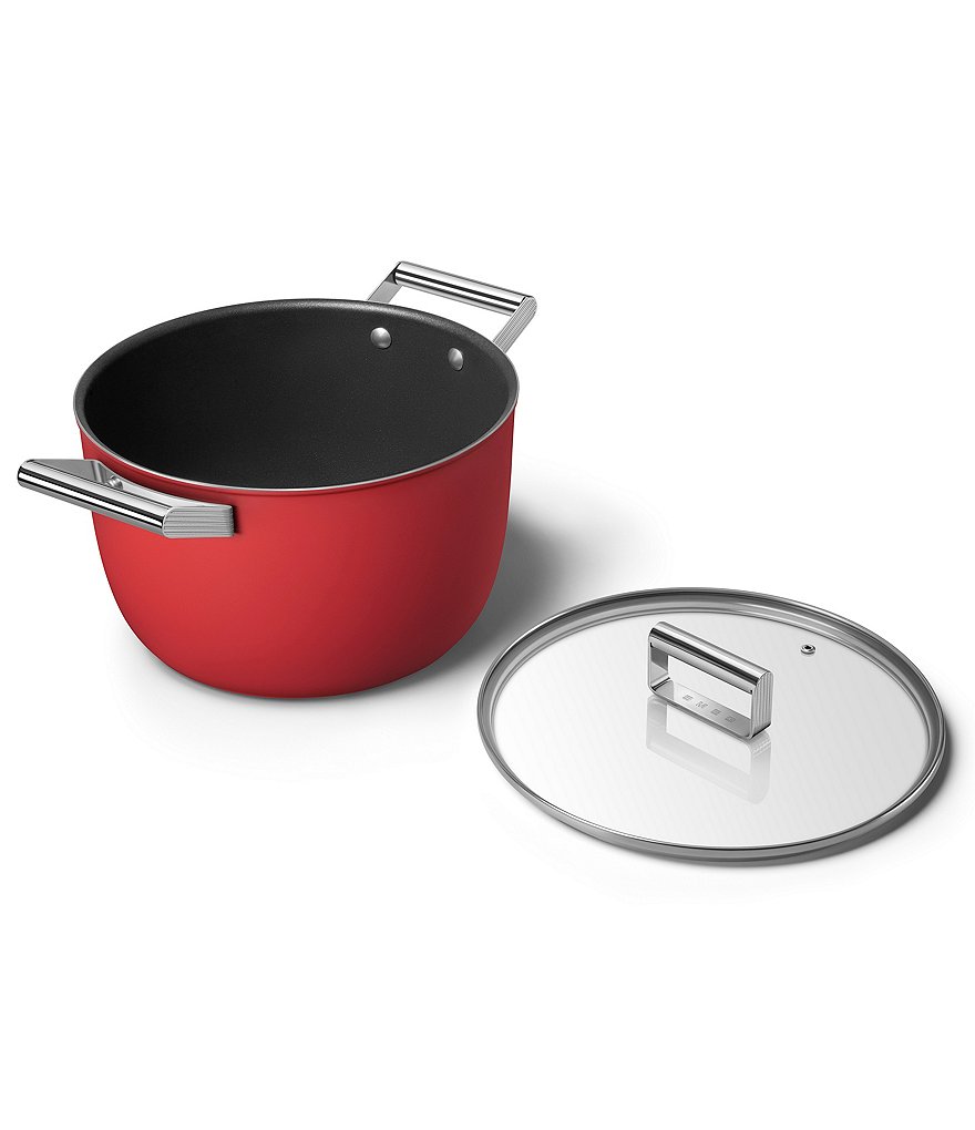 Smeg 50s Retro Style Nonstick 8-Quart Casserole w/Lid