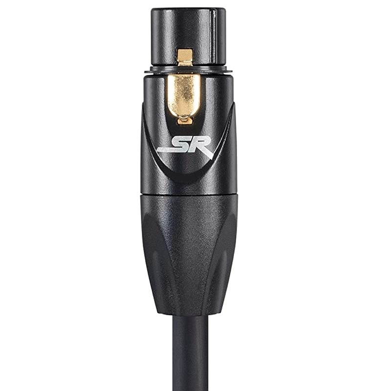 XLR Male to XLR Female Cable [Microphone & Interconnect] - 1.5 Feet | Gold Plated, 16AWG - Stage Right Series