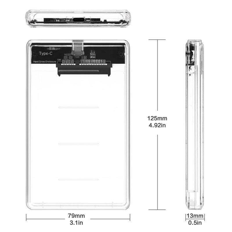 2.5" USB  External Hard Drive Enclosure for 2.5 Inch SATA HDD and SSD