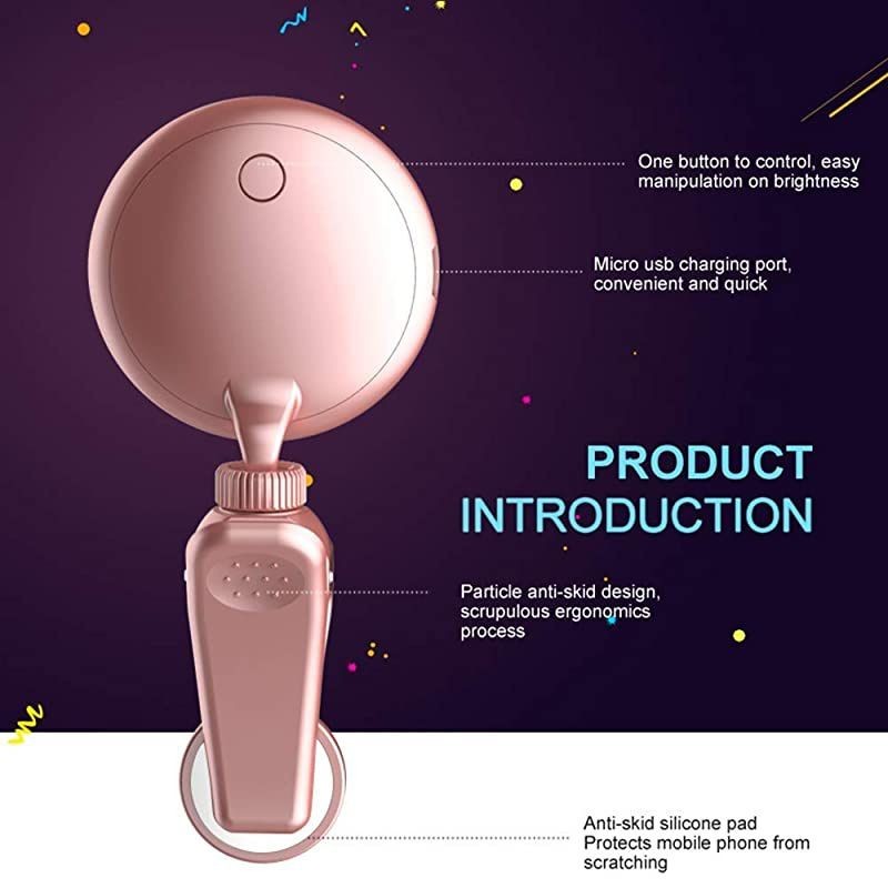 Light Ring with Mobile Camera Lens360&deg; LED Flsh Light + 4K HD Wide Angle Lens + 185&deg; Fisheye Lens + 50X Macro Lens for Phone iPad Sumsung Galaxy Photography Phones Tablet Laptop  Black