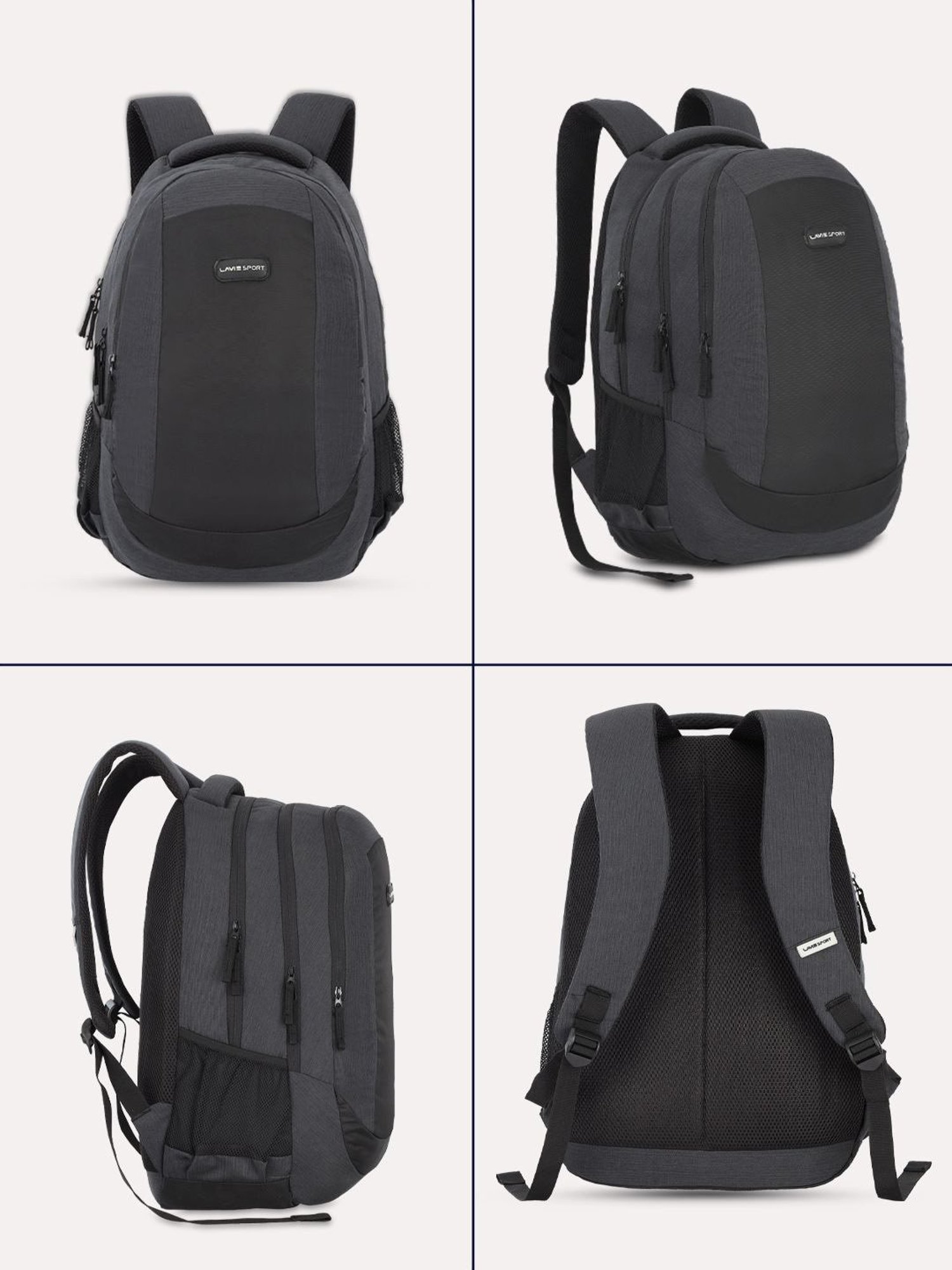 Lavie Sport Pinnacle 34L Laptop Backpack For Men & Women | College Bag For Boys & Girls (Black)