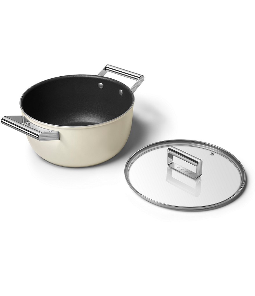 Smeg 50s Retro Style Nonstick 5-Quart Casserole w/Lid