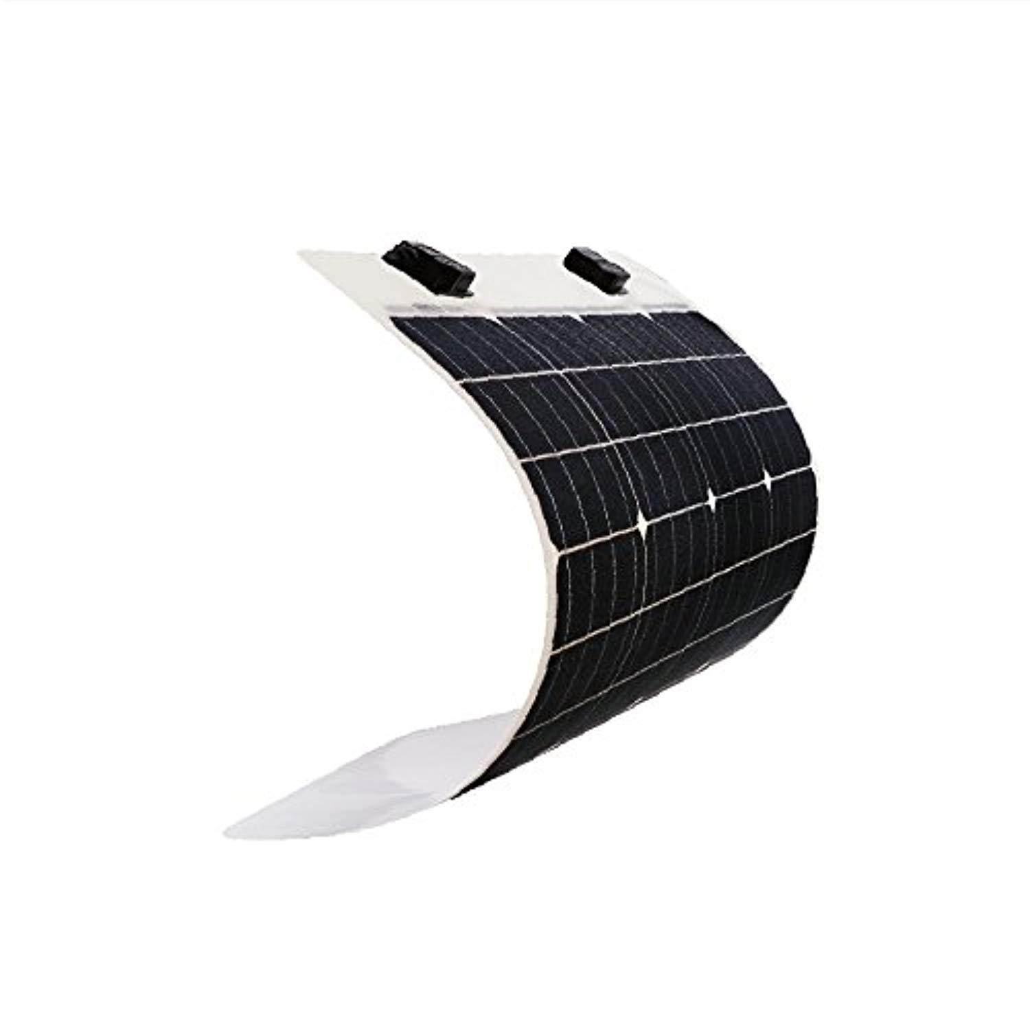 renogy 50 watt 12 volt extremely flexible monocrystalline solar panel - ultra lightweight, ultra thin, up to 248 degree arc, fo