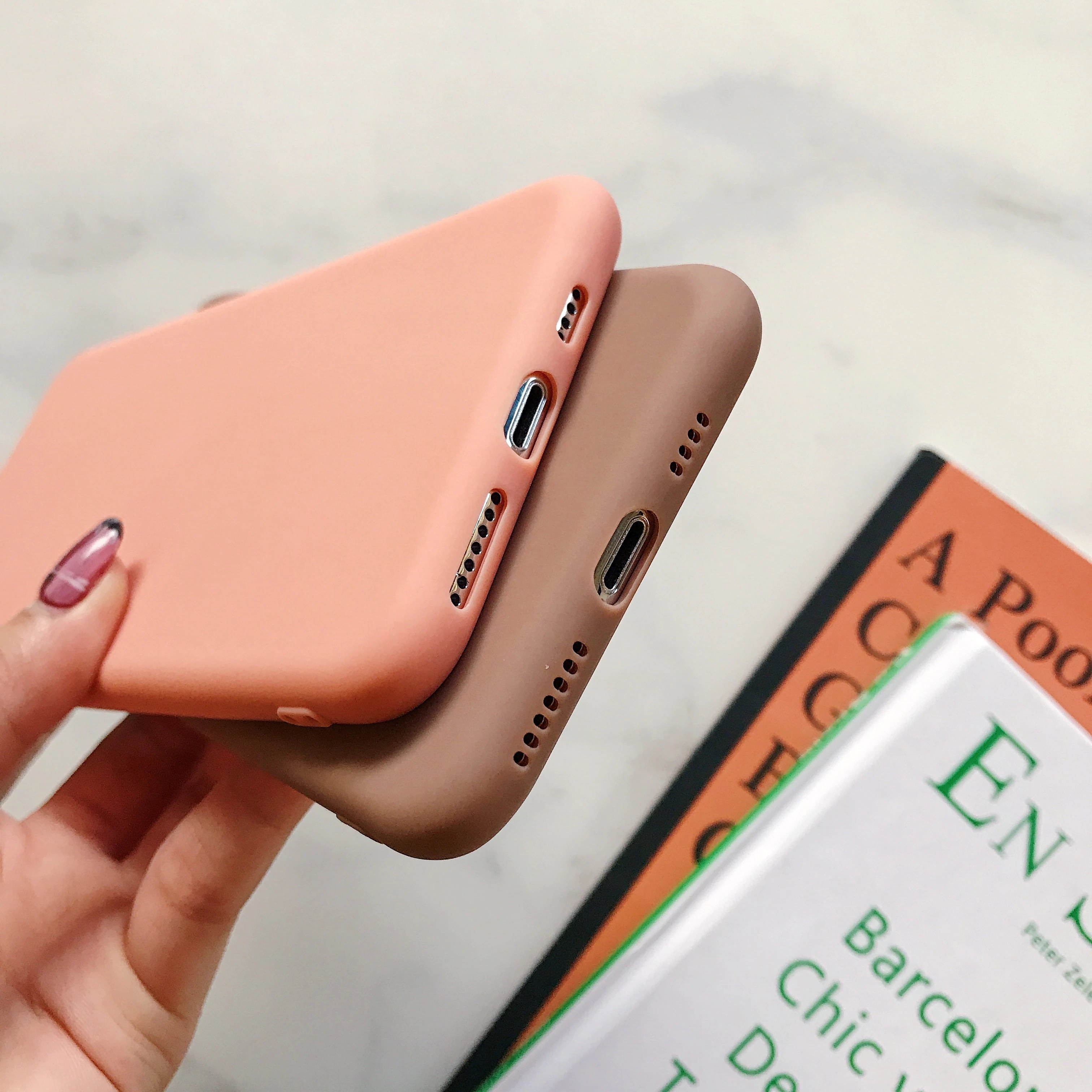 Color Candy Case for iPhone 12 11 Pro Max Ultra Thin Soft Tpu Back Phone Cover for iPhone X XR XS Max 6 6s 7 8 Plus Se Case