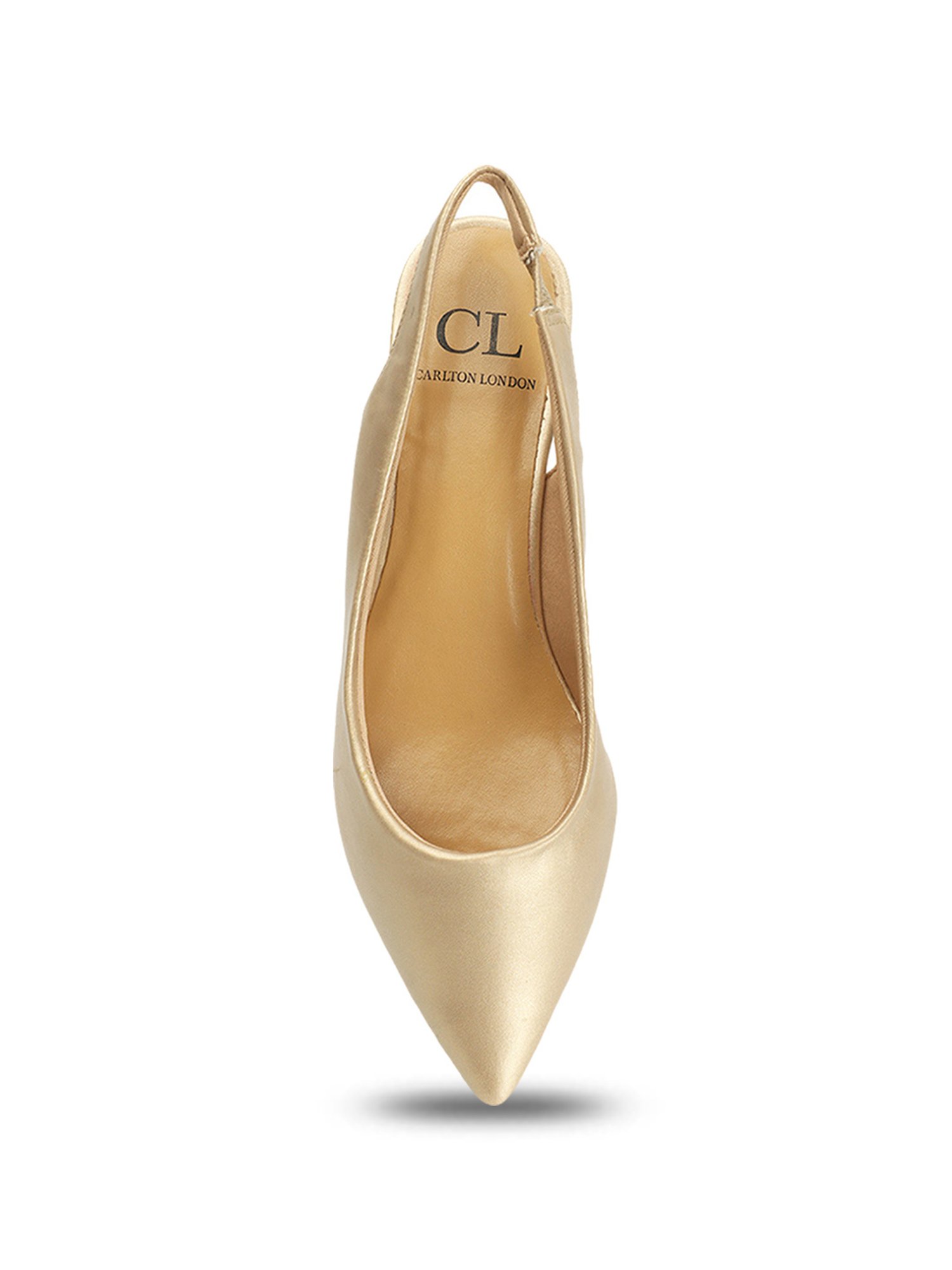 Carlton London Women's Beige Sling Back Sandals