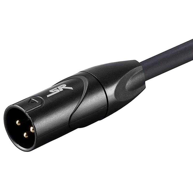 XLR Male to XLR Female Cable [Microphone & Interconnect] - 1.5 Feet | Gold Plated, 16AWG - Stage Right Series