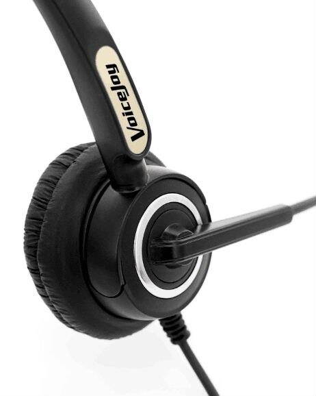 VoiceJoy Call center headset with microphone USB plug headphone for computer and PC Volume control and Mute Switch