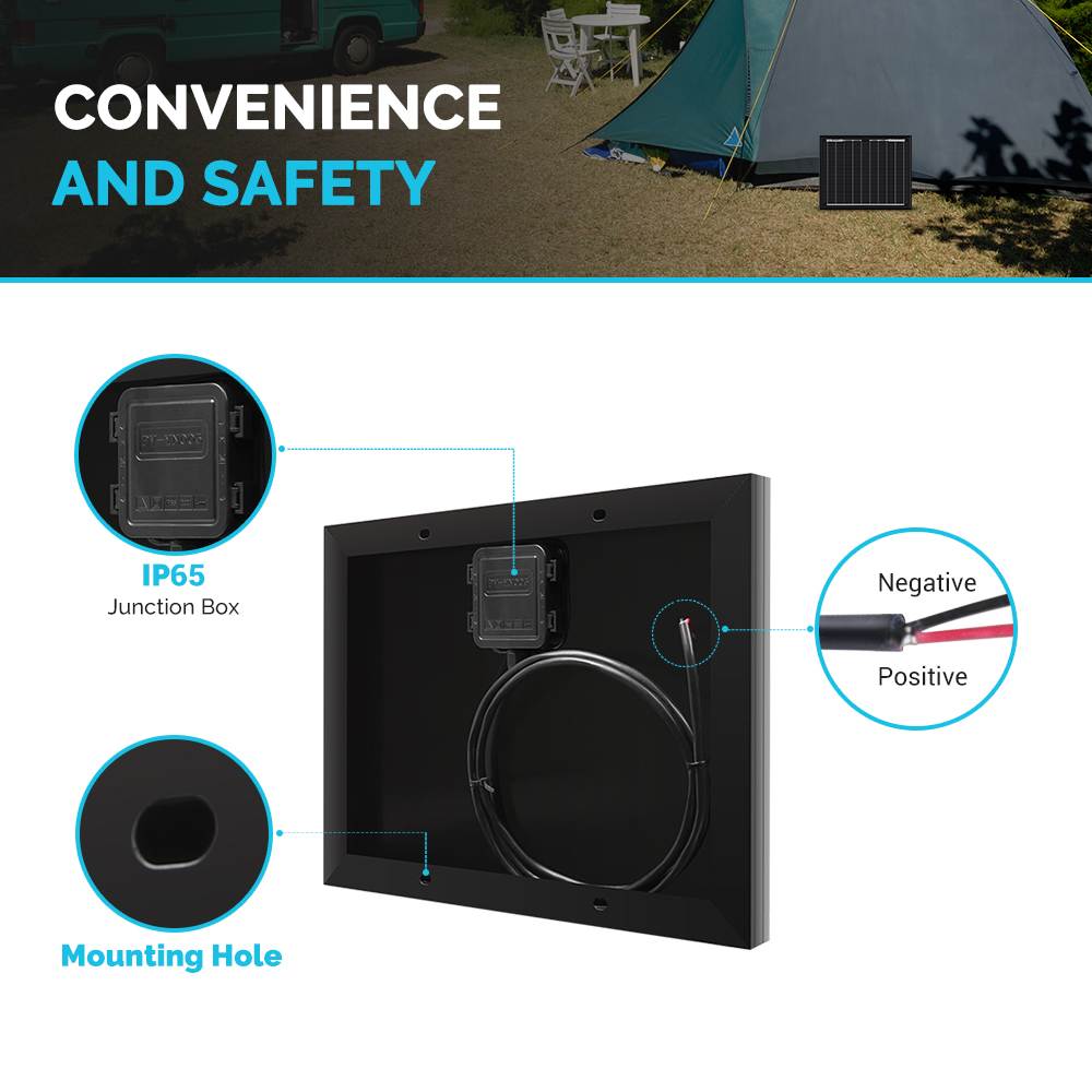 Renogy 10 Watt 12 Volt Monocrystalline Solar Panel