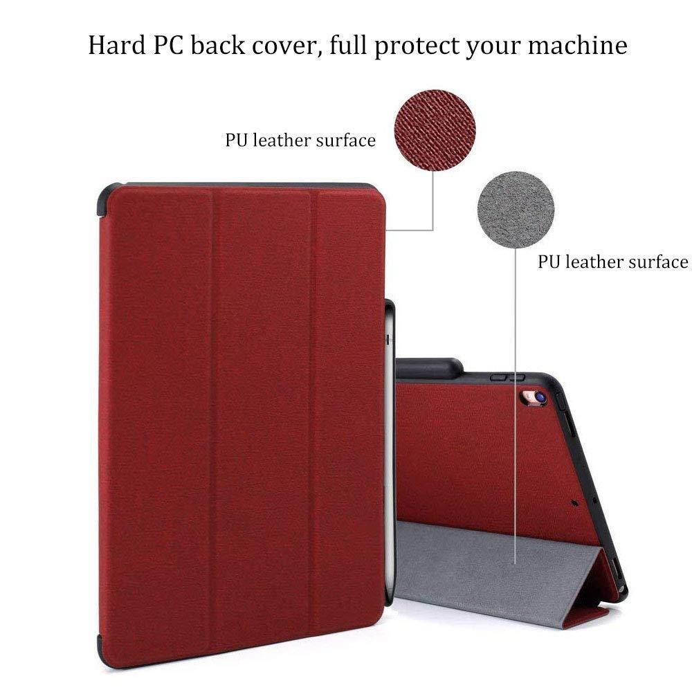 Maxace iPad Air 3rd Generation 2019 Case, Auto Sleep/Wake, with Apple Pencil Holder, Smart Stand Folio Cover for iPad Air 3rd Gen 2019/iPad Pro 10.5 2017 - Red