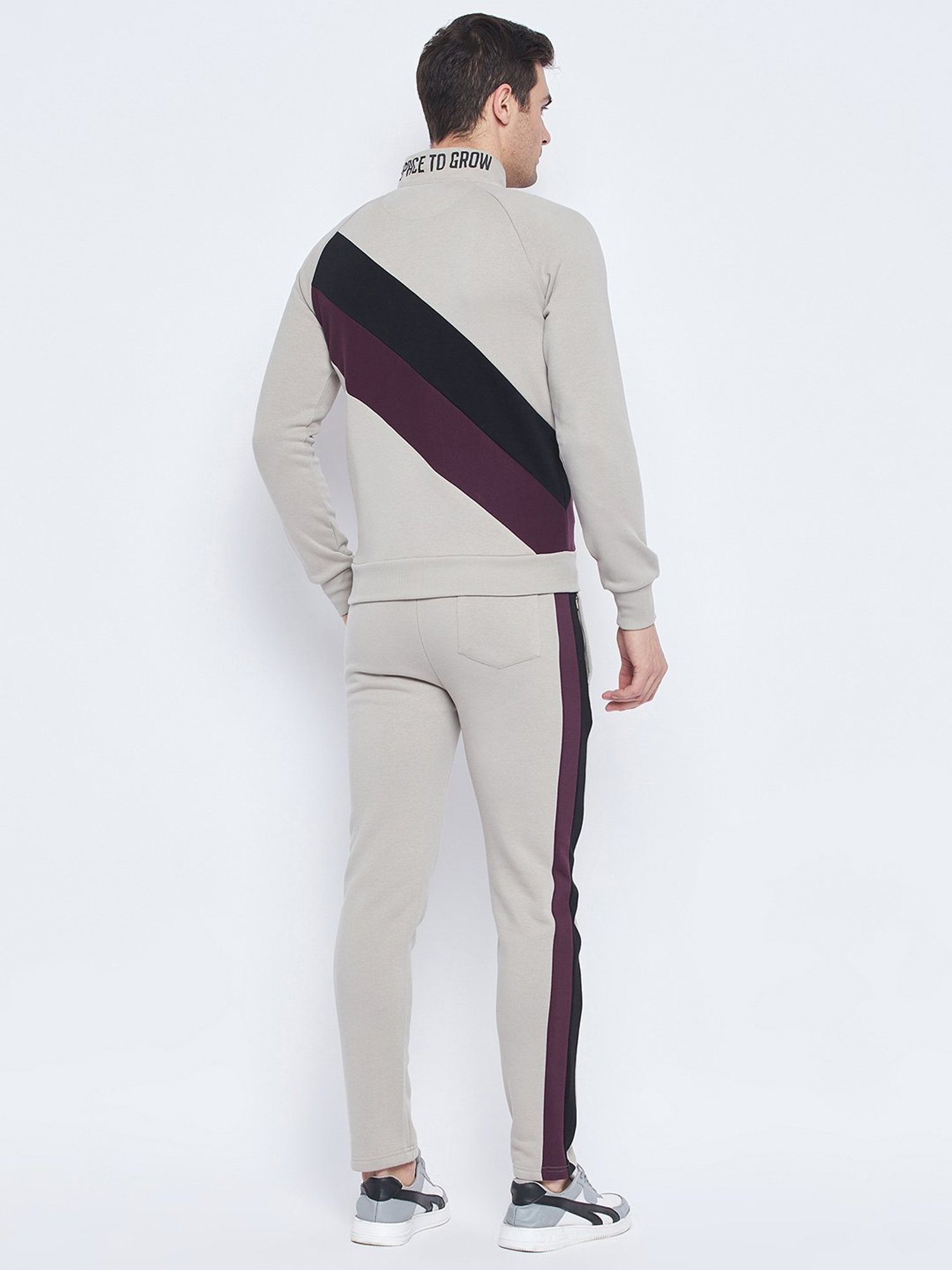 Camla Light Grey Regular Fit Tracksuit
